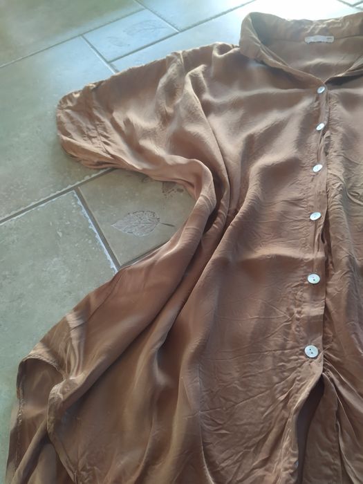 Włoska koszula kimono oversize plus size jedwabna