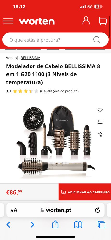 Escova Modeladora Belissima - 8 em 1