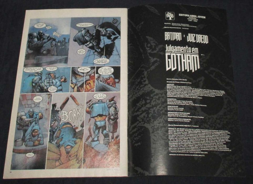 Livros BD Julgamento em Gotham Batman e Juiz Dredd