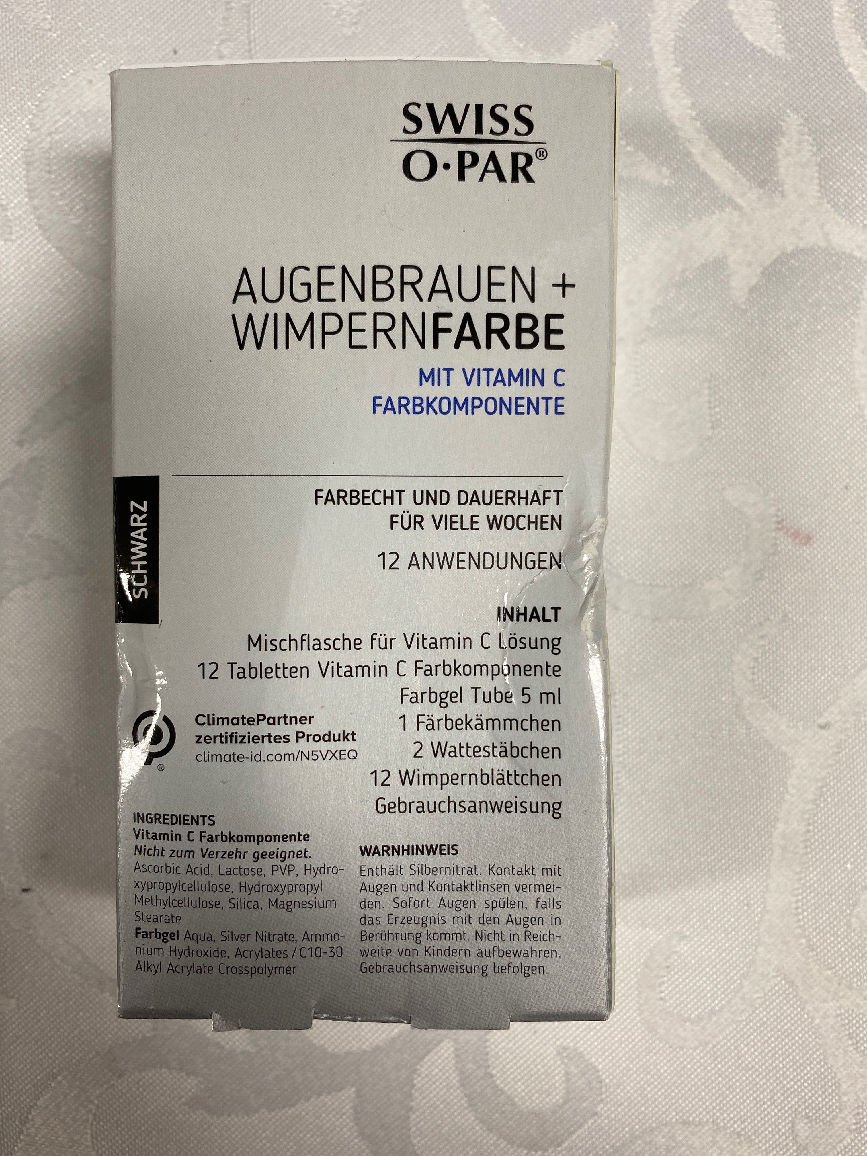 Swiss O - Par zestaw do farbowania rzęs i brwi CZARNY