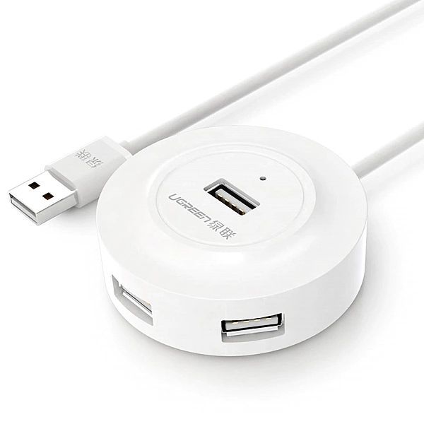 Ugreen Hub Usb2.0/4x Usb-a 480Mb/s 1m biały (cr106)
