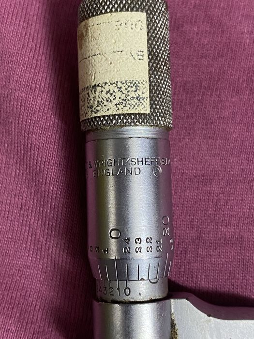 Микрометр винтажный Moore & Wright № 961B Made in Sheffield