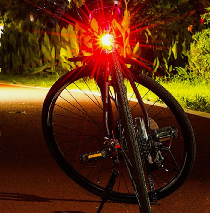 Lampka rowerowa przód tył LED COB lampki do roweru zestaw lampek 80lm
