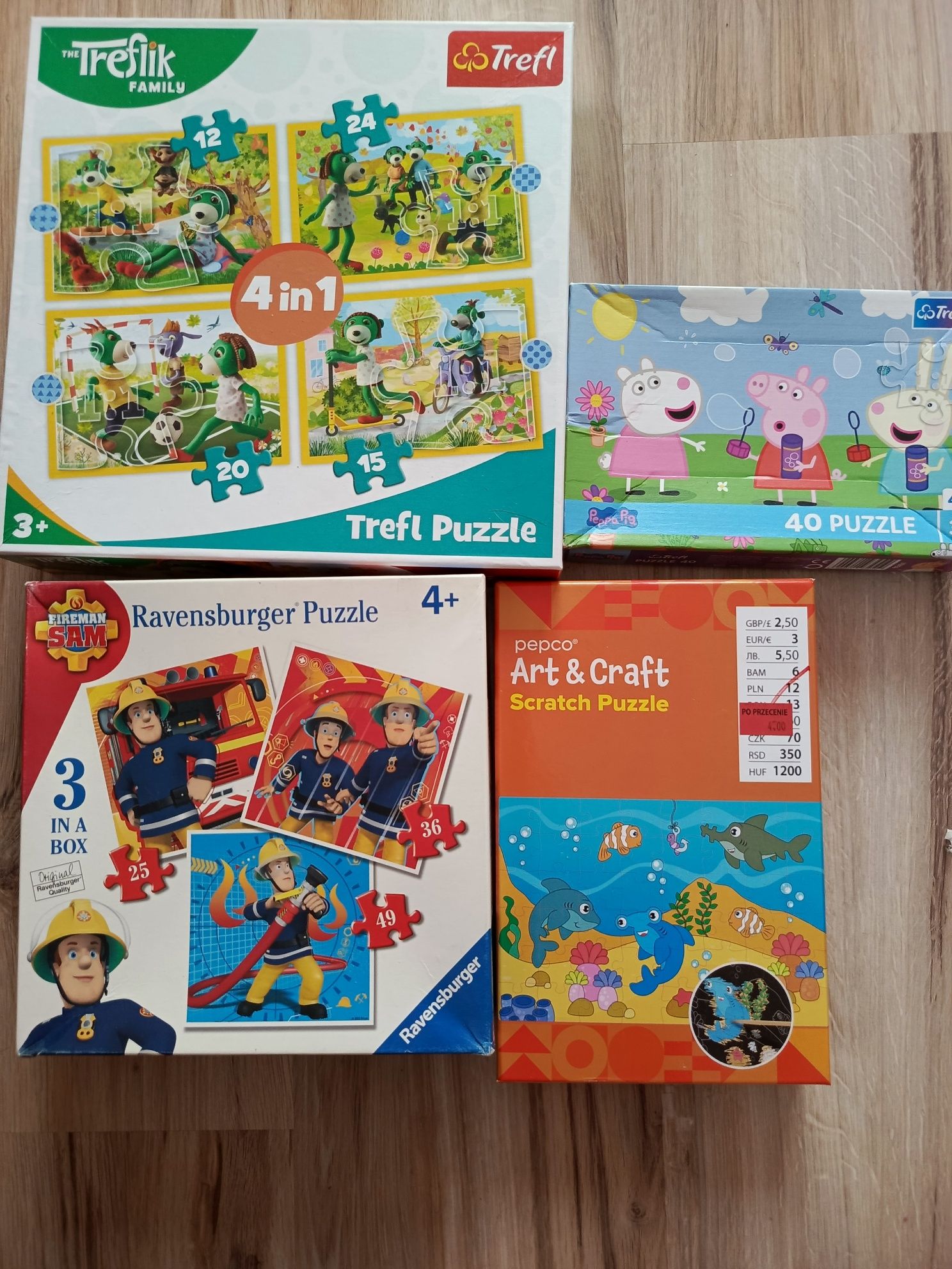 Puzzle 7 opakowań 3+