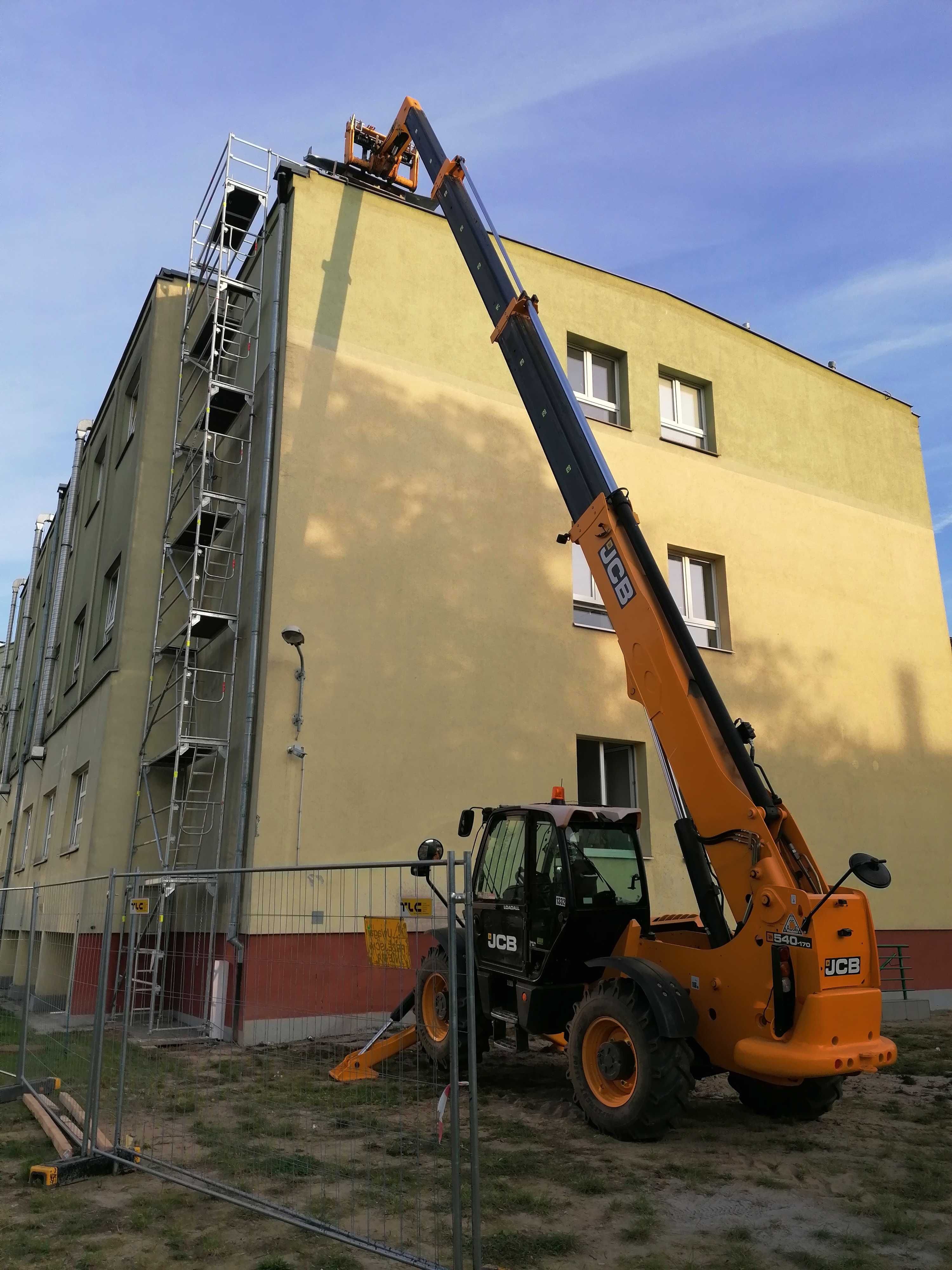 Usługi Wynajem Koparki Koparko Ładowarki Teleskopowej Wykop Rozładunki
