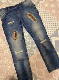 Spodnie jeansowe jeansy skinny niski stan niebieskie ZHRILL 29 M 38