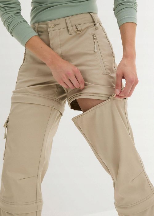 B.P.C spodnie funkcjonalne beżowe z odpinanymi nogawkami 52.