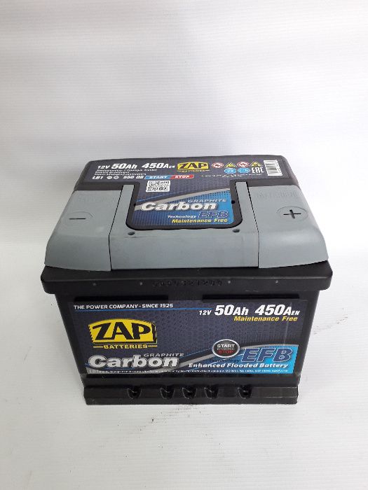 Akumulator EFB 12V 50Ah 450A Zap Carbon START STOP