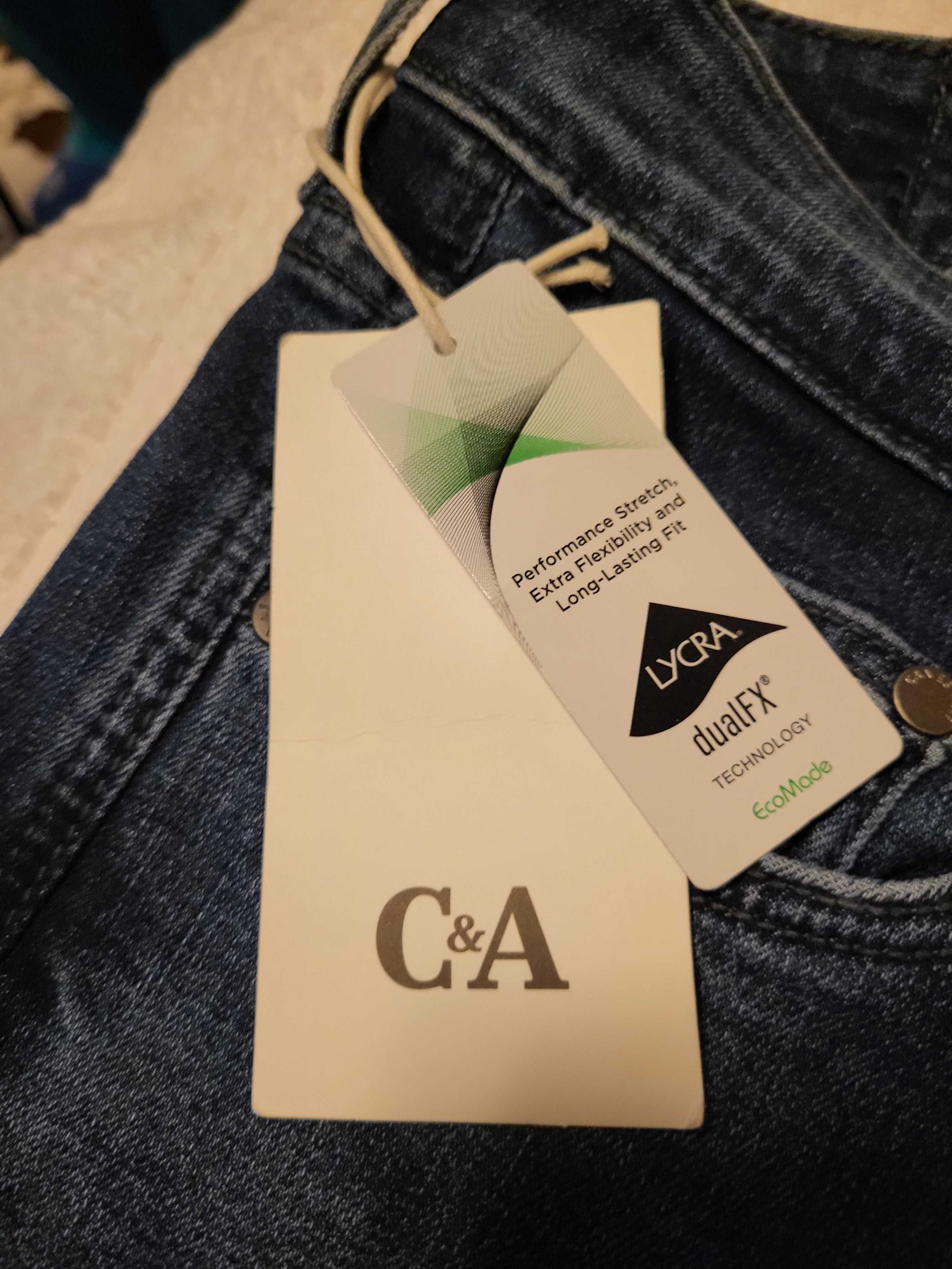 C&A spodnie męskie jeansy skinny stretch rozmiar W30 L32 nowe