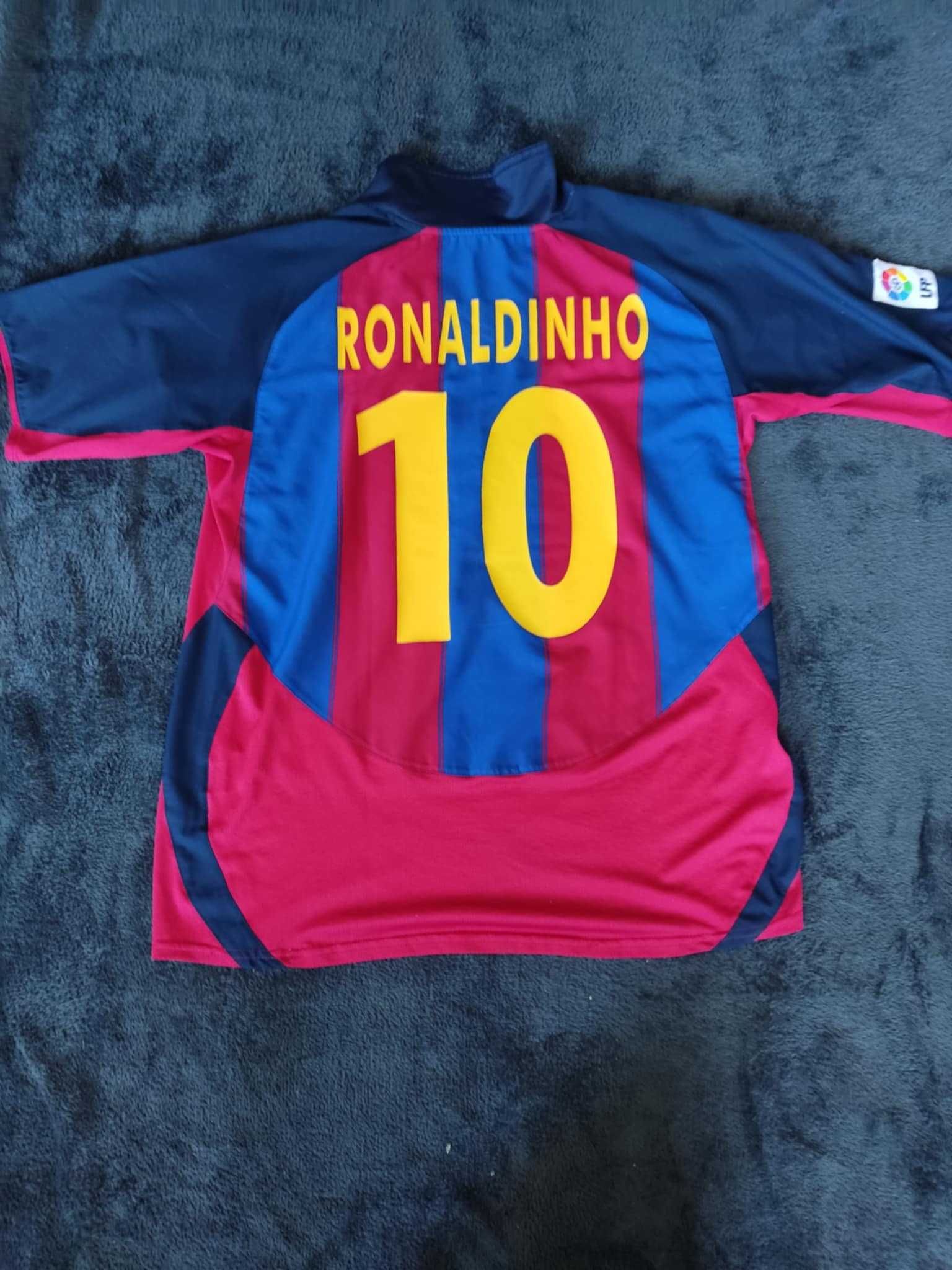 Ronaldinho Barcelona L, oryginalna koszulka 03/04