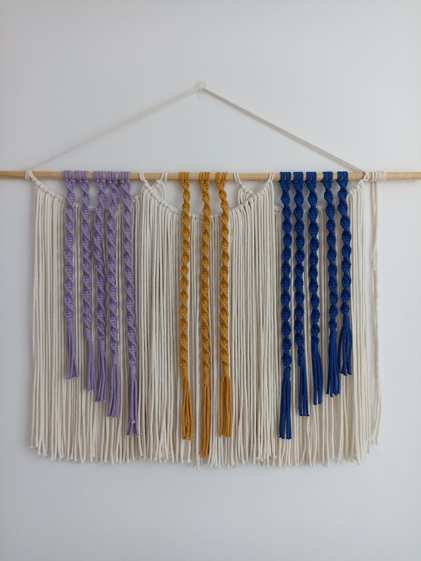Nowoczesna makrama ścienna w stylu boho