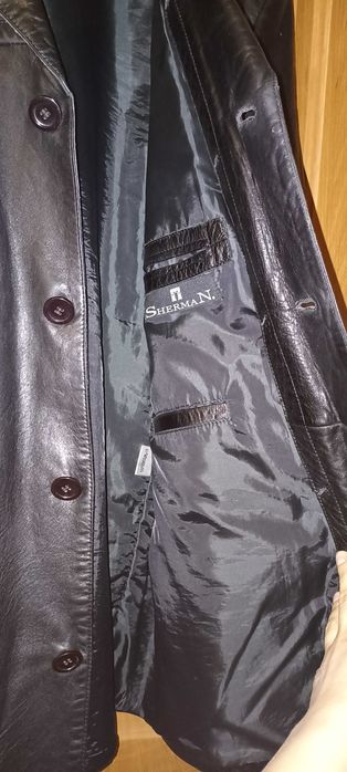 Продам шкіряну чоловічу куртку (пальто) Sherman