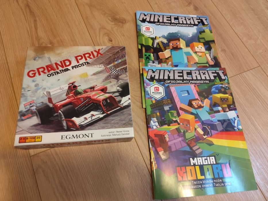 Dwa magazyny Minecraft i gra Grand prix