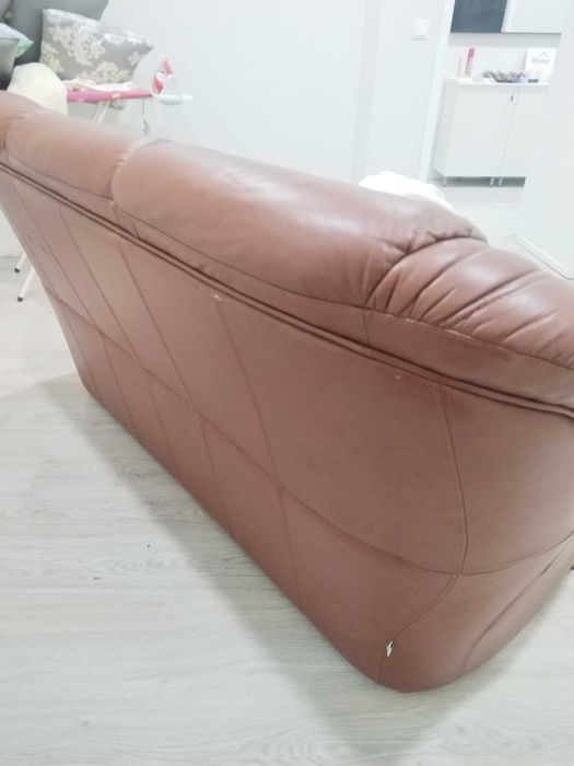 Sofá cama Pele Genuína