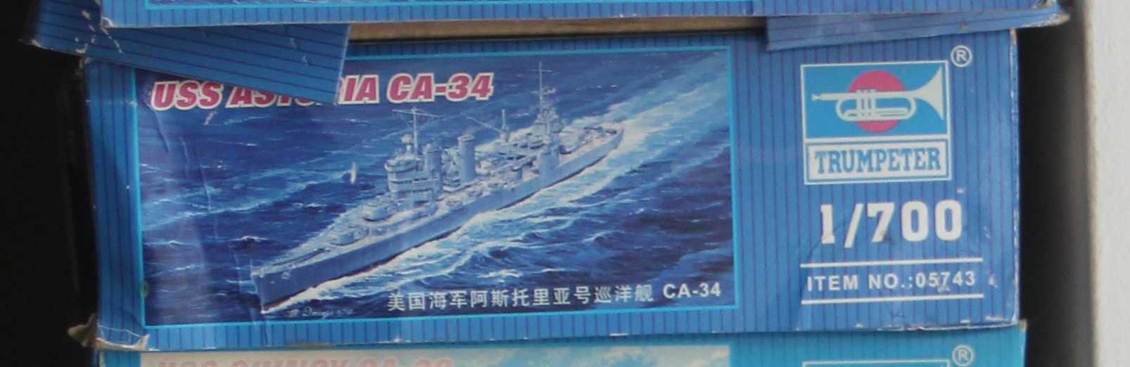 1:700 Trumpeter 05743 model krążownika ciężkiego USS Astoria CA-34