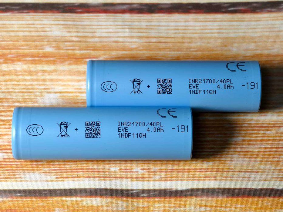 Акумулятори 21700 EVE INR21700 40PL 4000 мА 70А аккумулятор