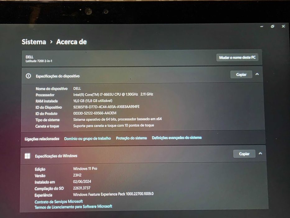 Portátil Dell Latitude 7200 - Híbrido (2 em 1) - Ecrã Touchscreen