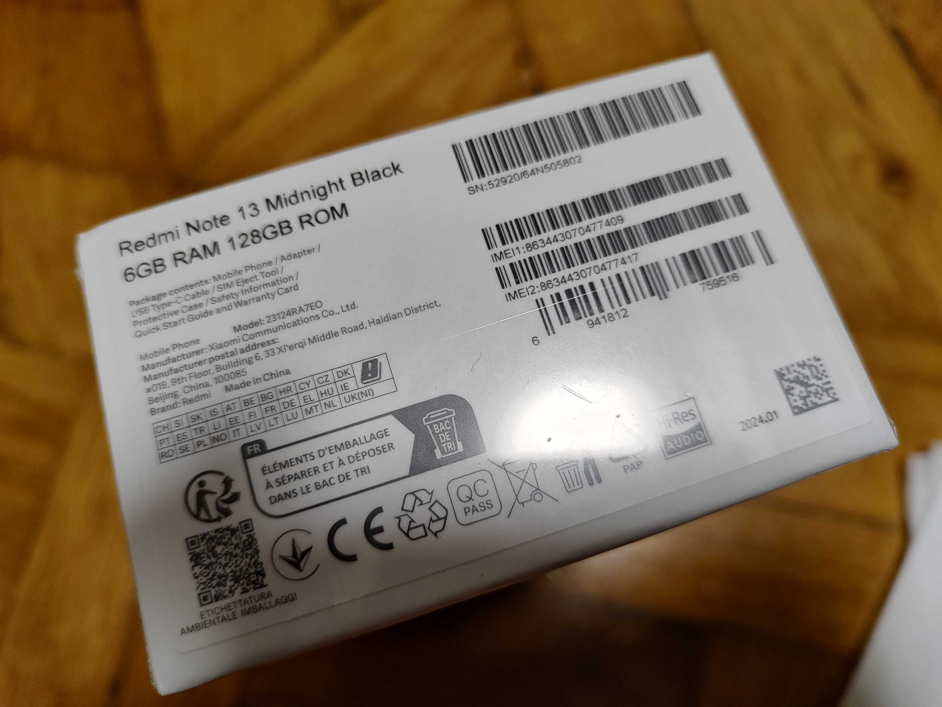 Redmi Note 13 6/128 новий запакований. NFC, є скло