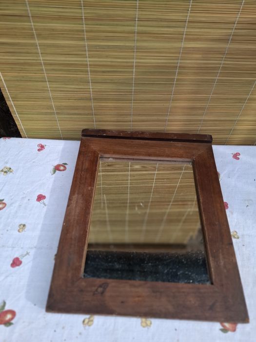 Lustro fazowane drewniana rama przed llw.ś