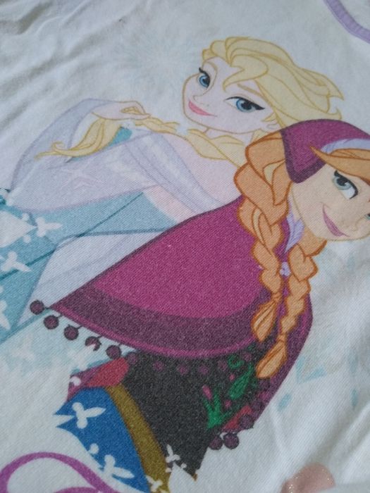 Bluzka bluzeczka T-shirt koszulka na długi rękaw Disney - Esla i Anna