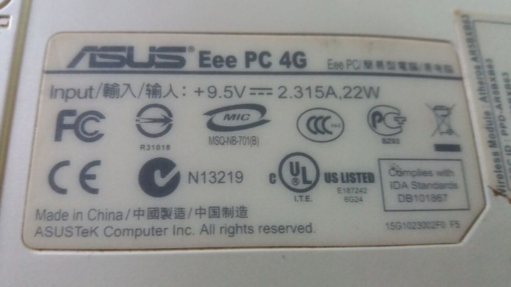 ASUS Eee PC 4G Нетбук.продам.