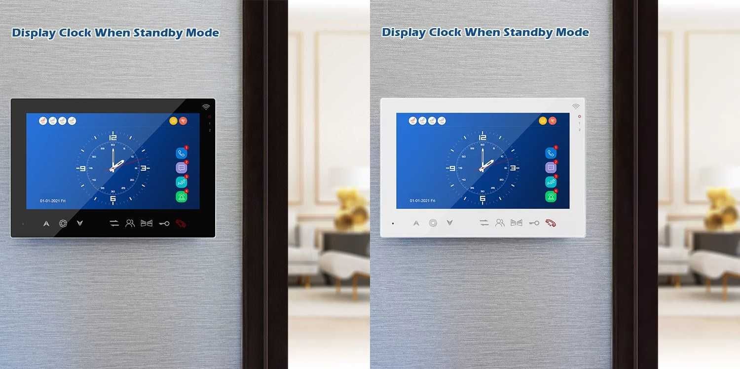 Wi-Fi Видеодомофон MT-TUYA 95708H 7" 18cм Панель №201 8-жил 600TVL
