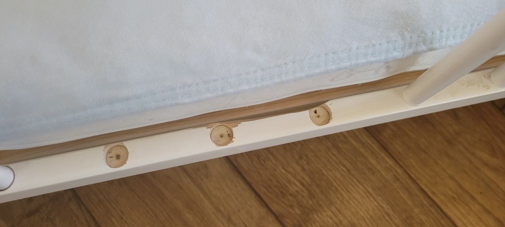 Łóżeczko z materacem kołderka poduszka i pościelą ikea