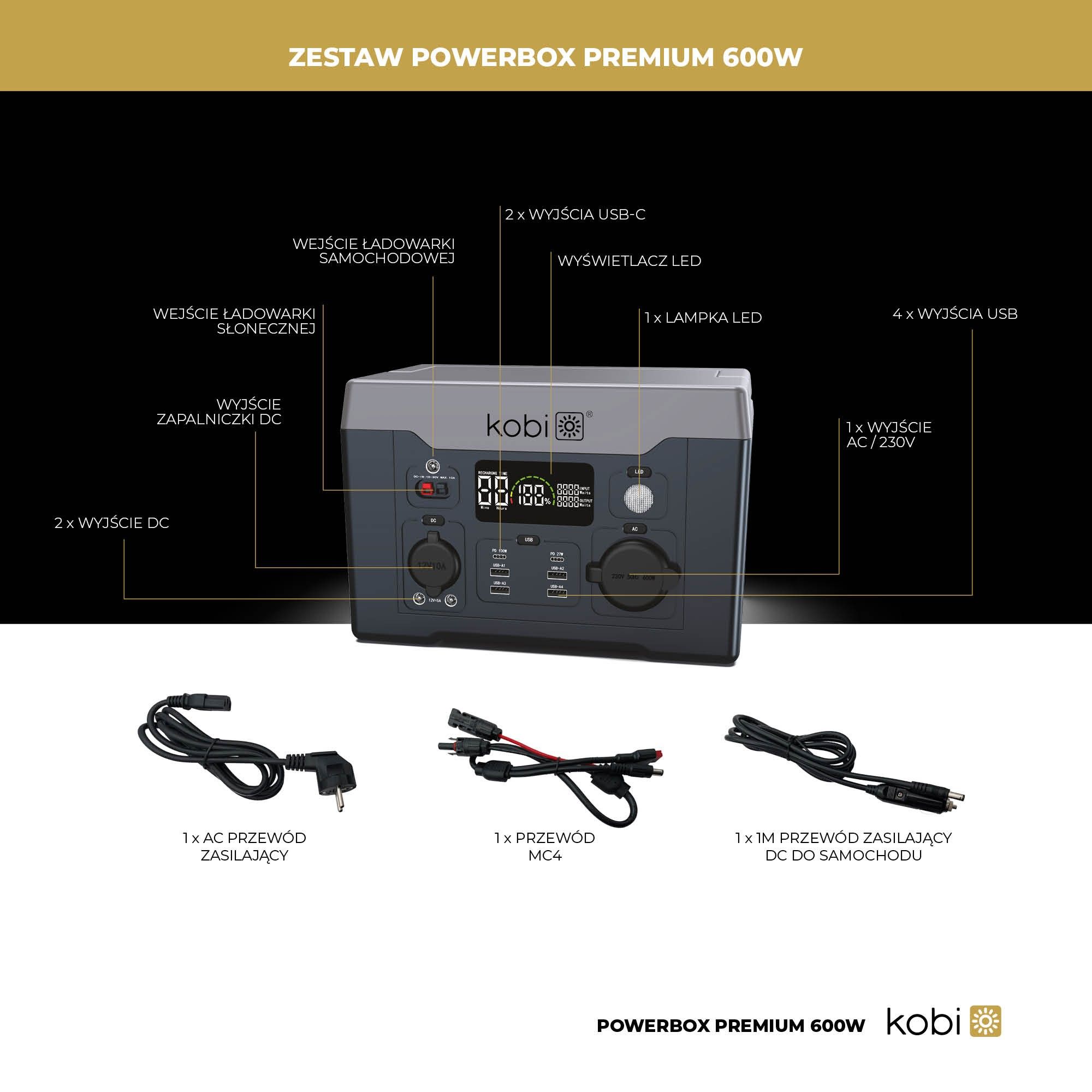 Банк енергії POWERBOX 600W Зарядна станція живлення переносна