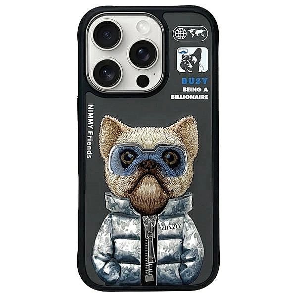 Etui Nimmy Cool&Cute 2.0 Dog na iPhone 16 Pro - czarne