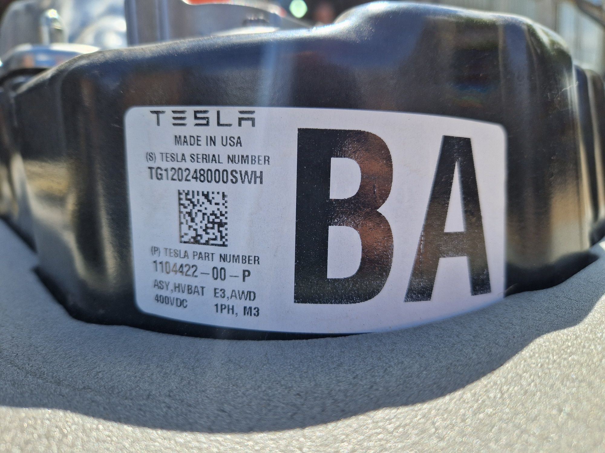 Батарея основная тяговая 75квт Tesla Model 3/Y 2020 разборка