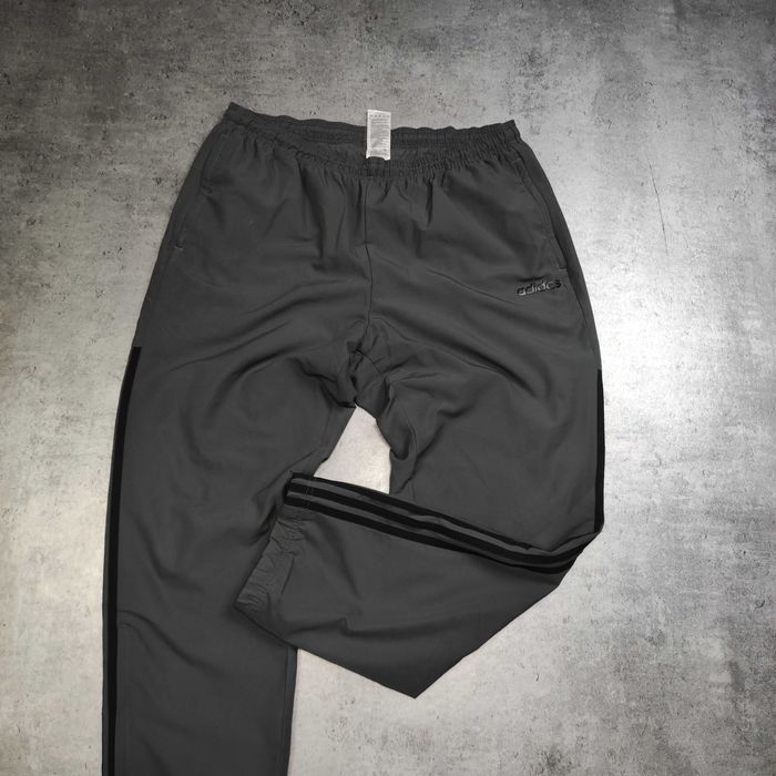 MĘSKIE Dresy Sportowe Adidas 3 Paski Ciemno Szare Suwak Spodnie Logo