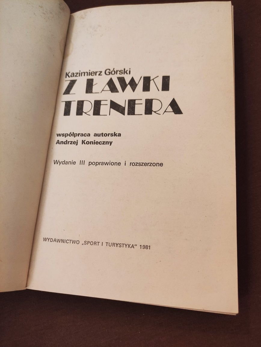 Książka Kazimierz Górski Z ławki trenera Piłka Nożna