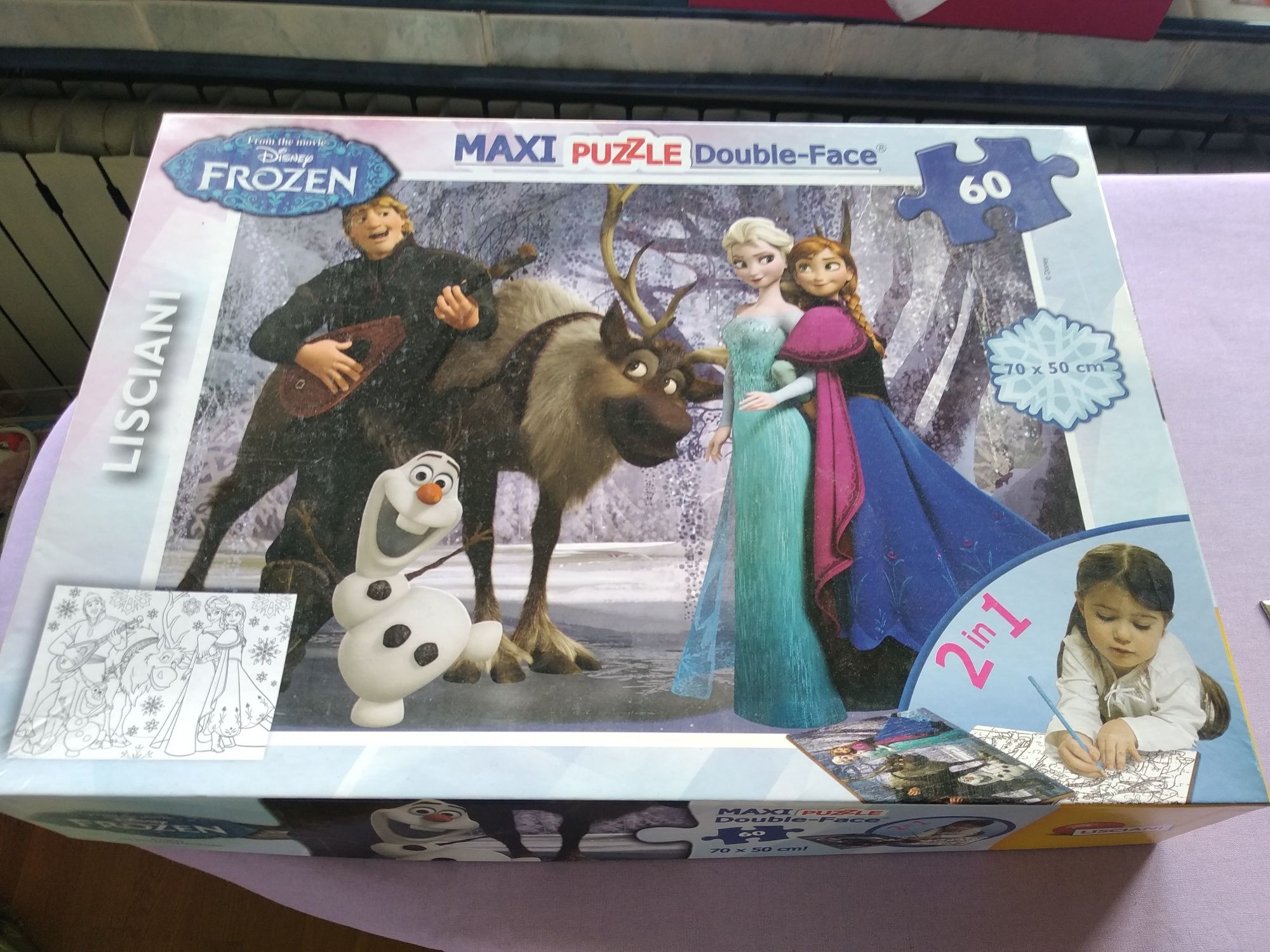 Puzzle dwustronne Frozen 60