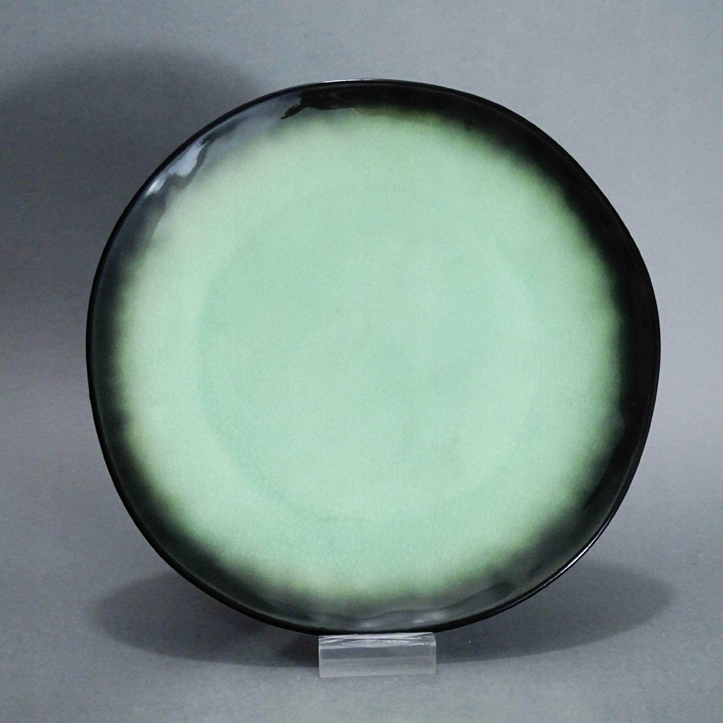 zielona ceramiczna patera talerz