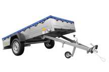 Przyczepka 264x125 UNITRAILER GARDEN 264 KIPP z plandeką niebieską