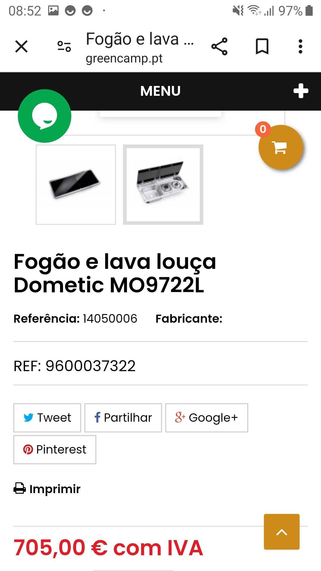 Furgão e lava loicas autocaravana