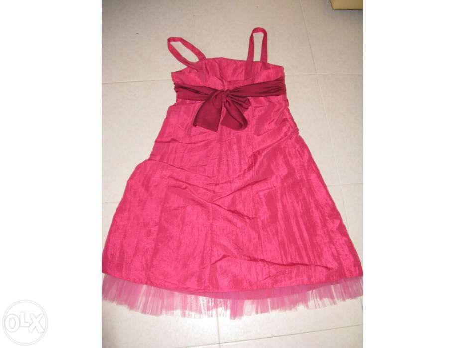 Vestido de cerimónia tamanho L cor rosa