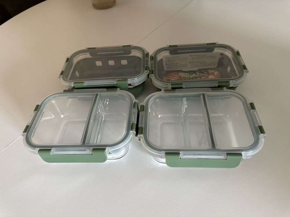 Lunchbox pojemniki szklane DUKA 4 sztuki