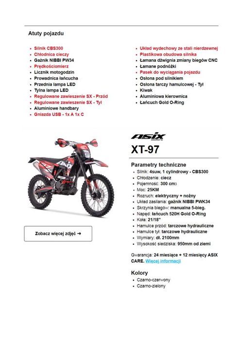 ASIX XT97 300cc ! Full BlACk! Nowy ! Gratisy ! CHŁODNICA CIECZY !