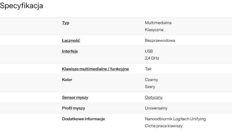 Nowa/y zestaw klawiatura i mysz bezprzewodowa Logitech MK520 Advanced
