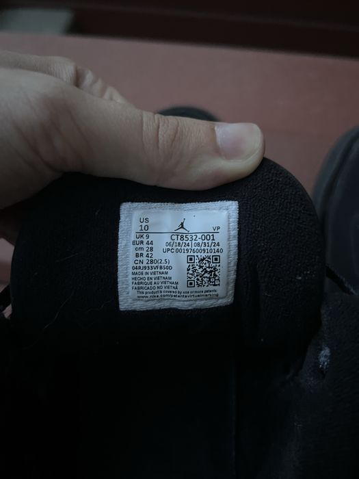 Jordan 3 black cat 44 розмір