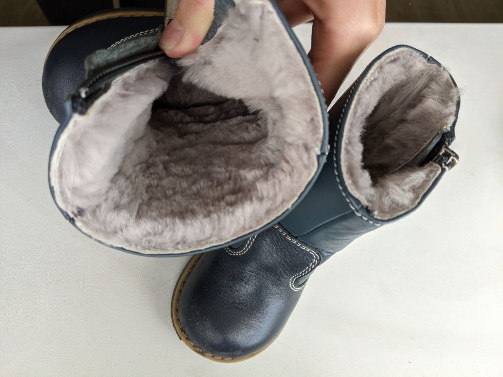 Чобітки дитячі зимові шкіряні ортопедичні Ecoby Дитяче взуття зимове