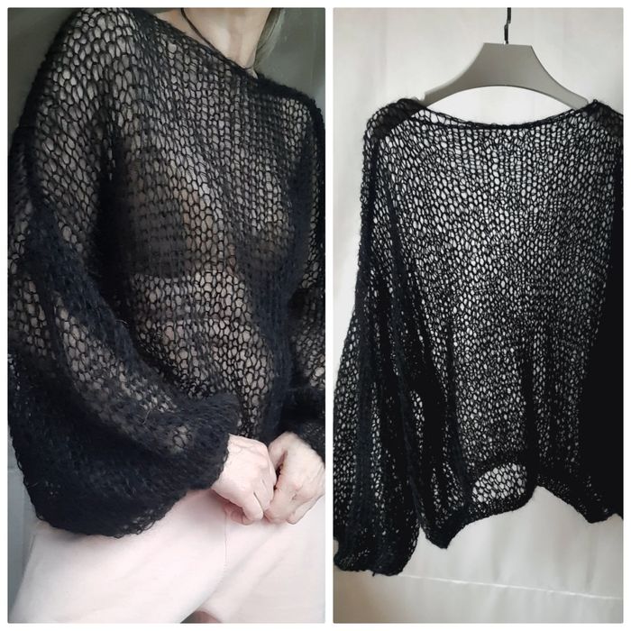 Джемпер паутинка мохер