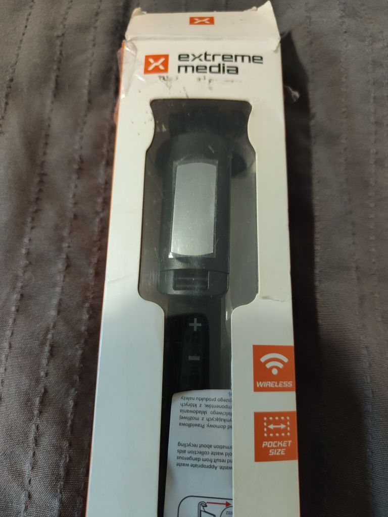 Selfie stick bezprzewodowy uchwyt na telefon bluetooth baterie