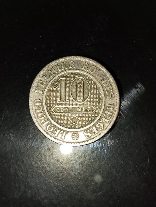 2 Moedas de 10 Centimes, 1861 e 1894 da Bélgica