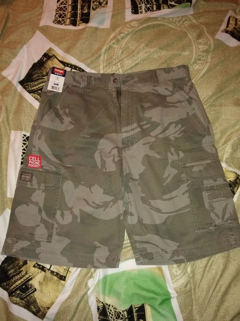 Spodenki męskie Wrangler cargo loose fit W36 nowe