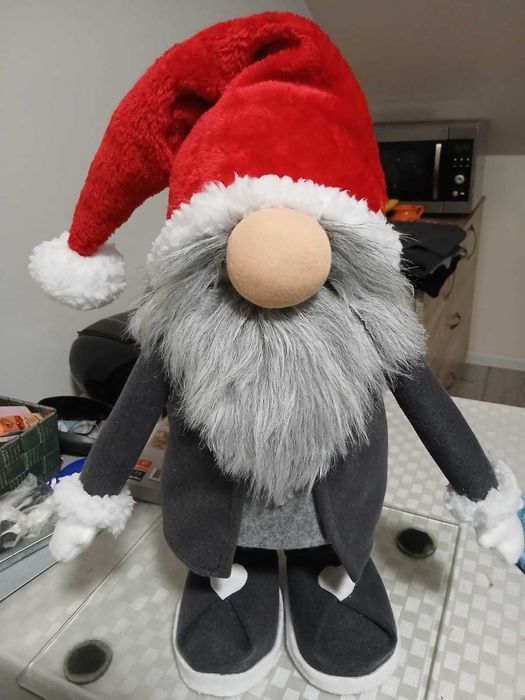 Skrzat Świąteczny Krasnoludek Brodacz Duży 75cm Mikołaj Ozdoba