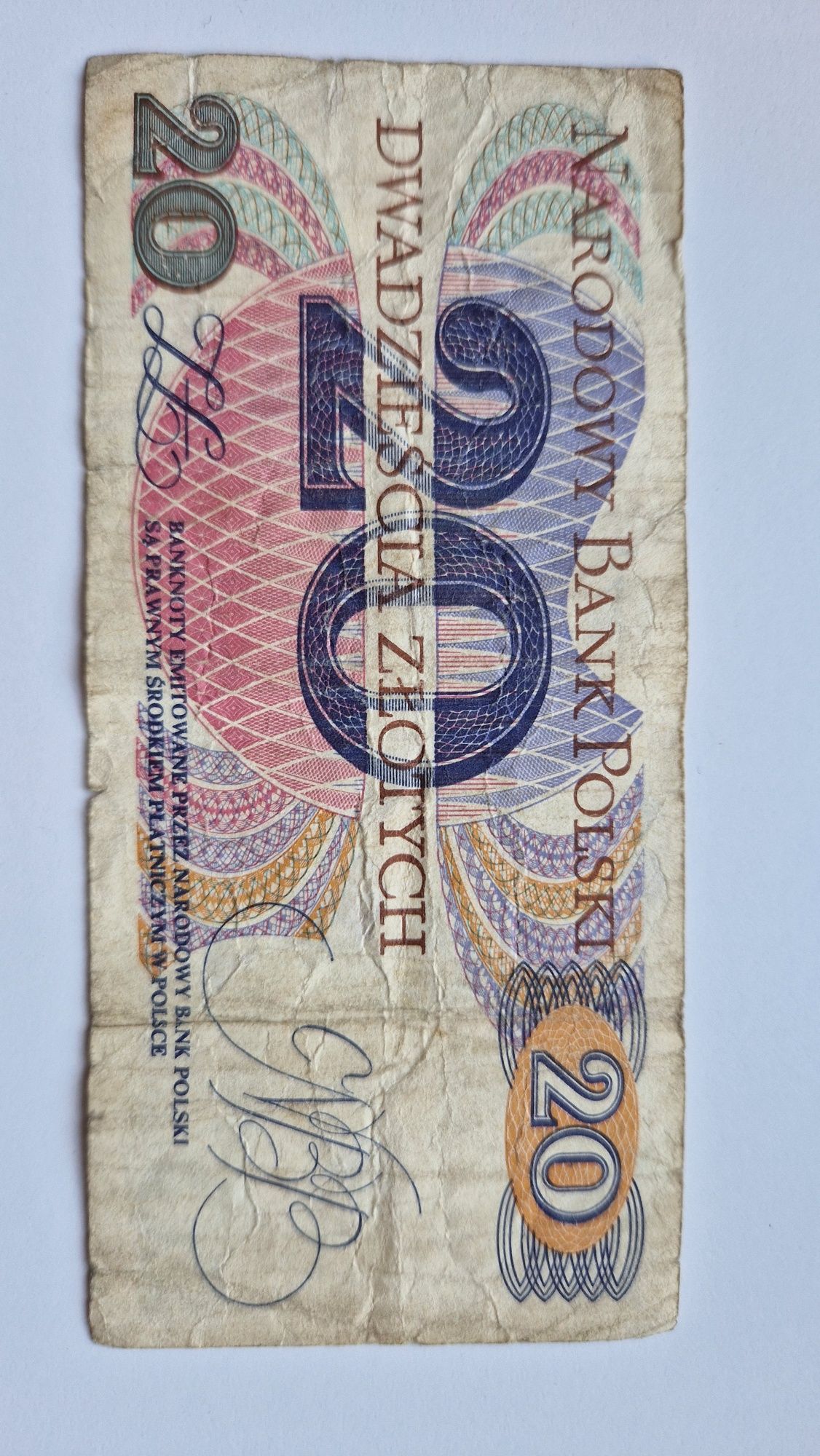 Banknot 20 złotych 1982r