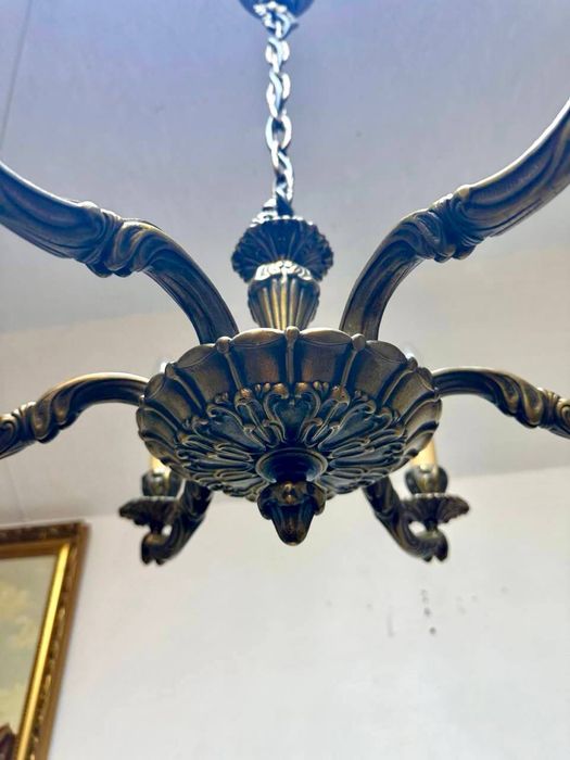 Бронзова люстра на 6 ламп 7466