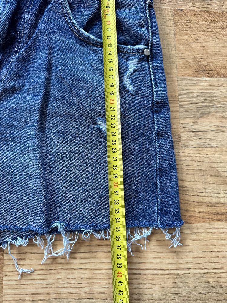 Szorty spodenki ZARA XS/34 jeans jeansowe wysoki stan